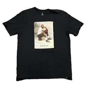 Air Jordan Tshirt Mens Size Large Black Logo Tee Shirt Michael Jordan Kicks Tee